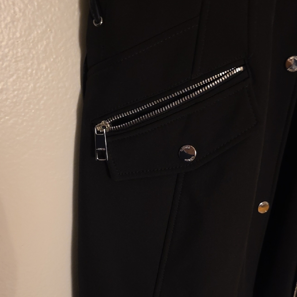 GUESS Women's Black Trench Coat - Picture 4 of 5